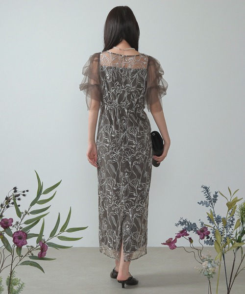 「Kana」 「lerure」半袖ワンピース M チャコールグレー レディース_画像8