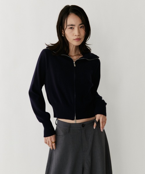 VION ニット セーター Zip Up HighNeck Knit / ジップアップハイネック