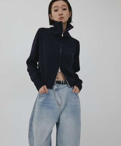 VION ニット セーター Zip Up HighNeck Knit / ジップアップハイネック