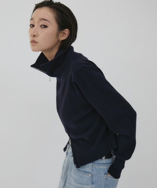 VION ニット セーター Zip Up HighNeck Knit / ジップアップハイネック