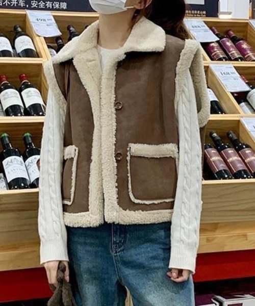 ベスト ジレ ムートンボアベスト レディース : ZOZOTOWN Yahoo!店