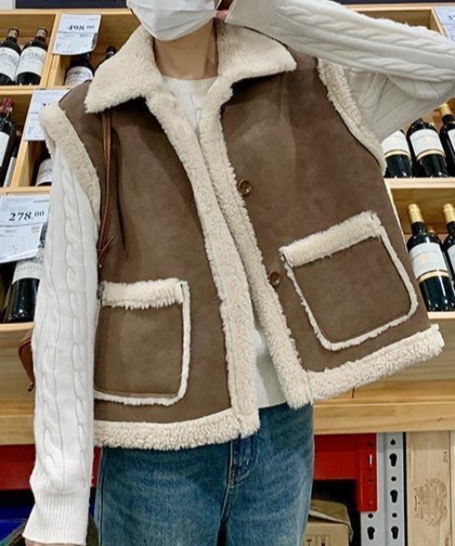 ベスト ジレ ムートンボアベスト レディース : ZOZOTOWN Yahoo!店
