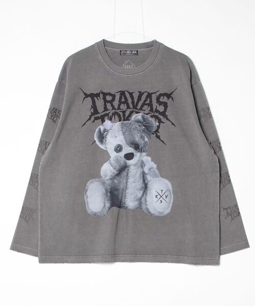 travas クマロンT トラバス TRAVAS TOKYO【トラバストーキョー】バイオ加工継ぎはぎクマロンT/全3色