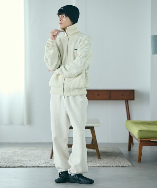 【美品】LACOSTE ラコステ オフホワイト ハイネックニット 大きいサイズ LACOSTE - 【美品】LACOSTE ラコステ オフホワイト ハイネックニット