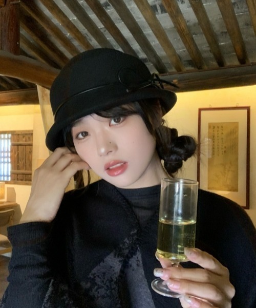 gossip!ロサンゼルス 帽子 ハット 「Y2Kガーリー」レトロリボン付き