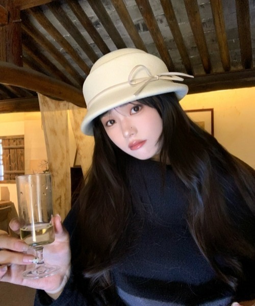 gossip!ロサンゼルス 帽子 ハット 「Y2Kガーリー」レトロリボン付き