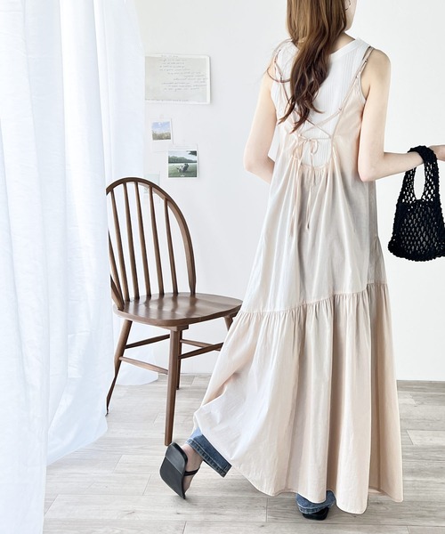 「classicalelf」 ノースリーブワンピース X-LARGE ネイビー レディース_画像4