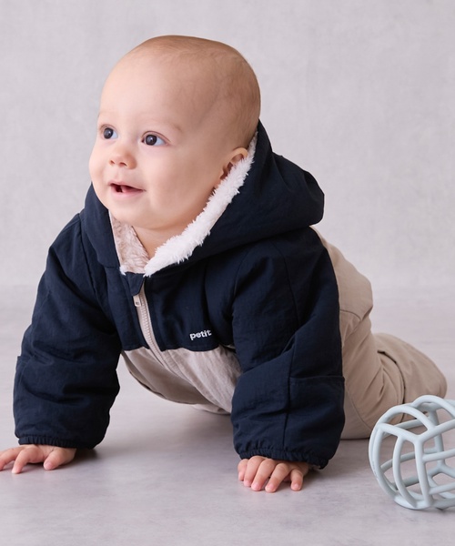 petit main ベビー 配色切替ジャンプスーツ : ZOZOTOWN Yahoo!店