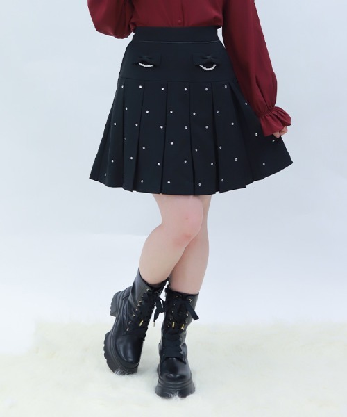 axes femme POETIQUE パンツ ストーン付きプリーツスカパン レディース