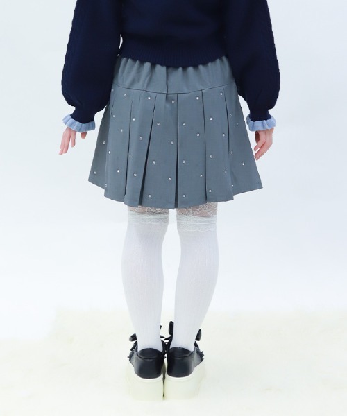 axes femme POETIQUE パンツ ストーン付きプリーツスカパン レディース