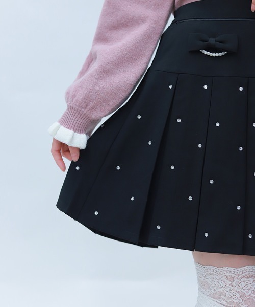 axes femme POETIQUE パンツ ストーン付きプリーツスカパン レディース