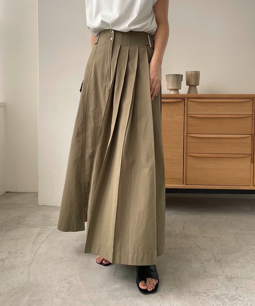 「CAPRICIEUX LE'MAGE」 ロングスカート FREE カーキ レディース_画像2