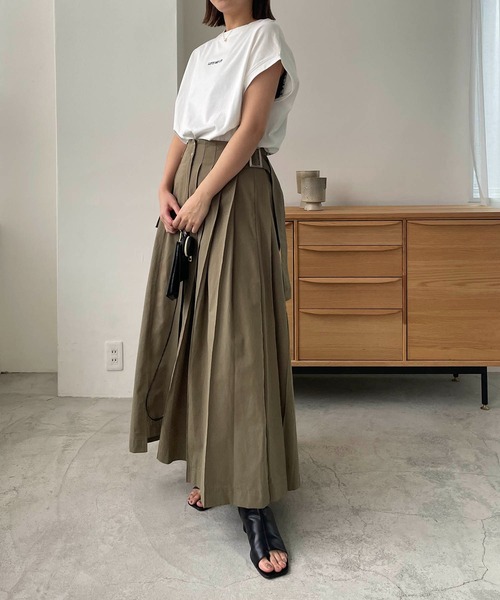 「CAPRICIEUX LE'MAGE」 ロングスカート FREE カーキ レディース_画像6