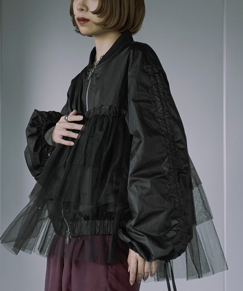 「Ezick」 ブルゾン FREE ライトグレー レディース_画像5