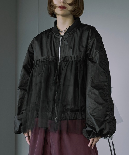 「Ezick」 ブルゾン FREE ライトグレー レディース_画像6