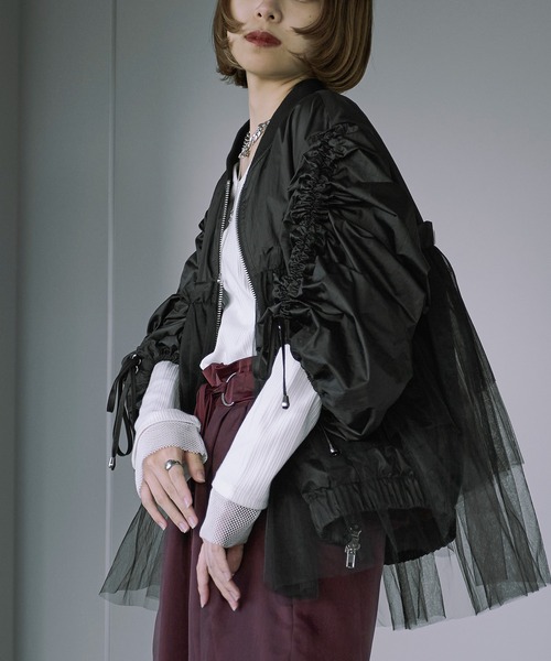 「Ezick」 ブルゾン FREE ライトグレー レディース_画像9