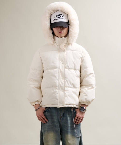 CELEFORD アイボリー ダウンジャケット　38 レディースハイネックプファージャケット-アイボリー（ダウン