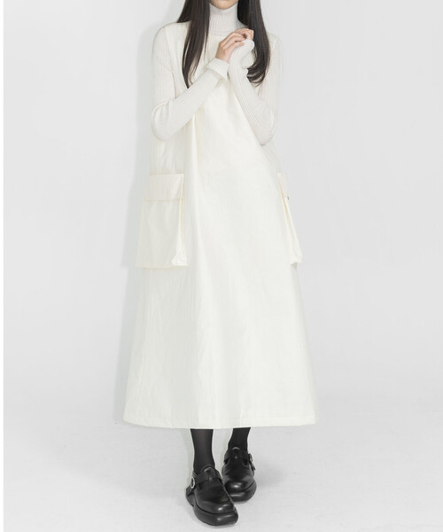 Bshop ワンピース eunoia | サイドポケット パディングドレス WOMEN