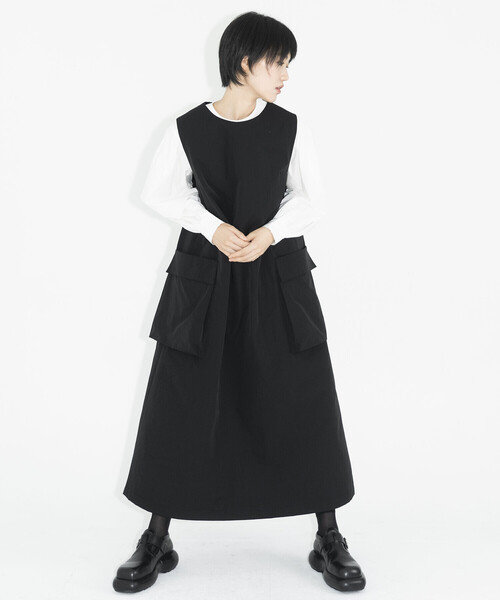 Bshop ワンピース eunoia | サイドポケット パディングドレス WOMEN