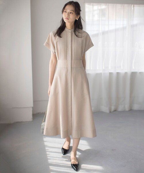 「組曲」 半袖ワンピース 3 ネイビー レディース_画像3