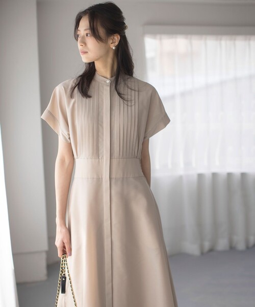 「組曲」 半袖ワンピース 3 ネイビー レディース_画像4