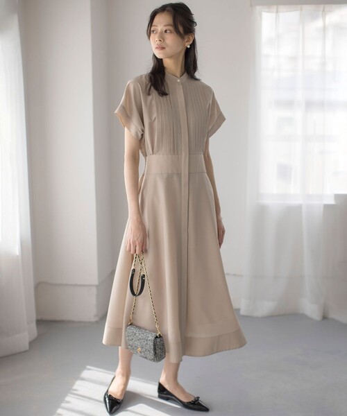 「組曲」 半袖ワンピース 3 ネイビー レディース_画像7