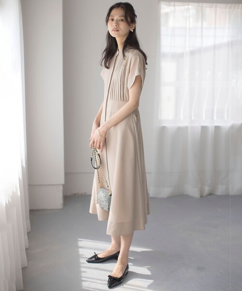 「組曲」 半袖ワンピース 3 ネイビー レディース_画像9