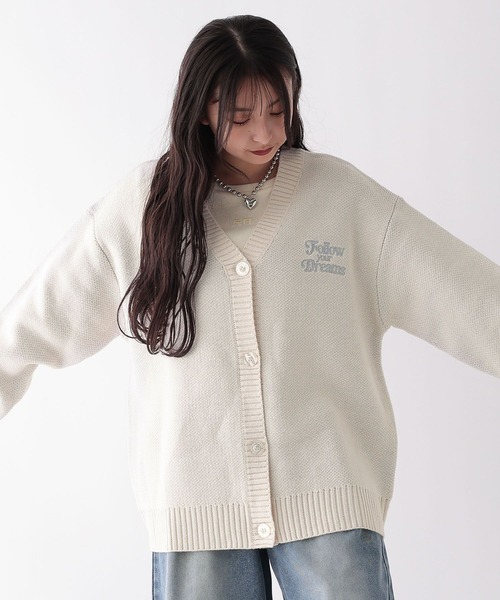 「repipi armario」 「KIDS」ニットカーディガン LARGE ブラック キッズ_画像7