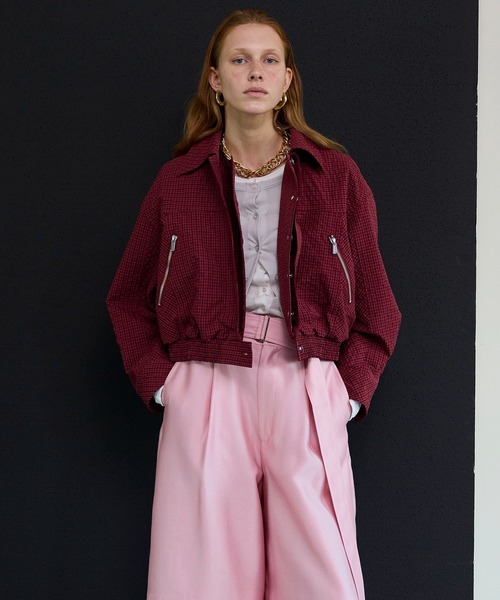 MAISON SPECIAL（メゾンスペシャル） ブルゾン アウター Layered Check