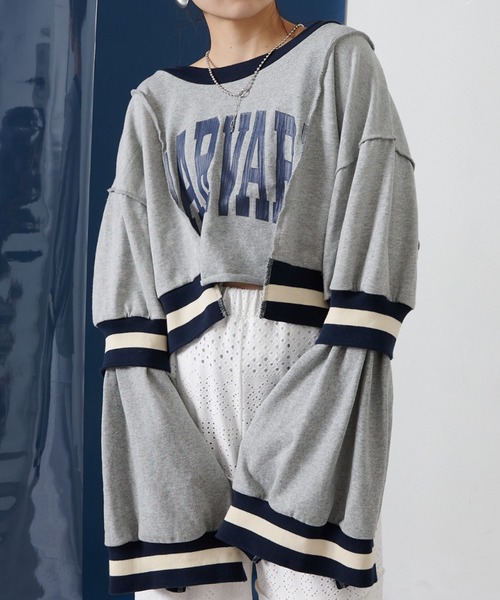 「etsinta」 スウェットカットソー ONE SIZE アイボリー レディース_画像4