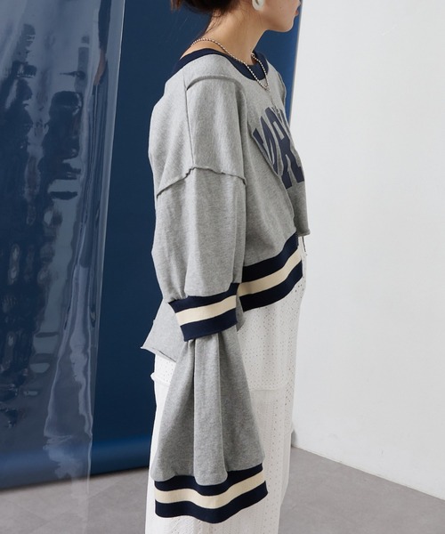 「etsinta」 スウェットカットソー ONE SIZE アイボリー レディース_画像5