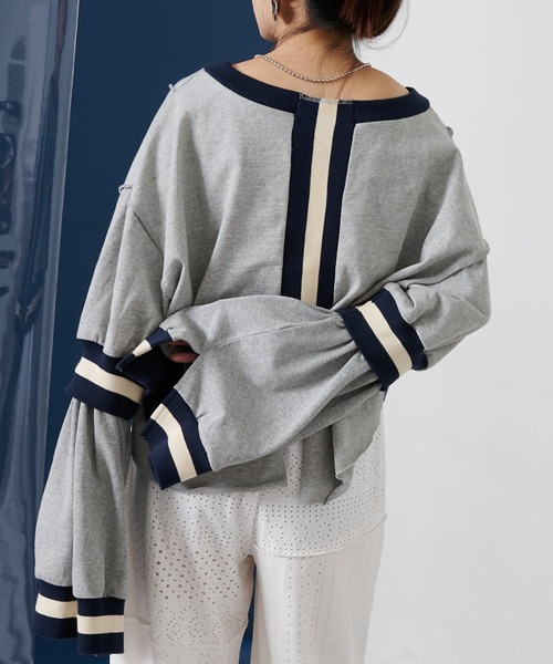 「etsinta」 スウェットカットソー ONE SIZE アイボリー レディース_画像6