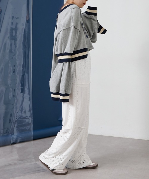 「etsinta」 スウェットカットソー ONE SIZE アイボリー レディース_画像8