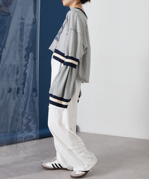 「etsinta」 スウェットカットソー ONE SIZE アイボリー レディース_画像9