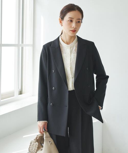 美品♪アーバンリサーチ　ウール混 ダブルブレストブレザージャケット　紺ブレ　金釦 URBAN RESEARCH（アーバンリサーチ） コート アウター ダブルブレスト