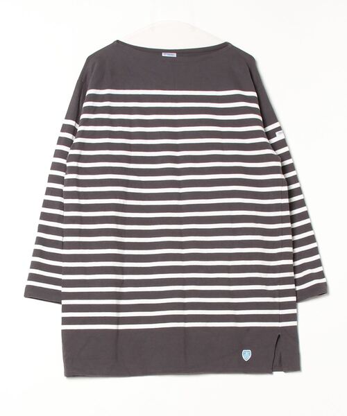 ORCIVAL（オーシバル） 長袖Tシャツ 7 グレー×ホワイト メンズ