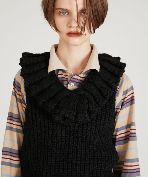 crinkle crinkle crinkle ハンドニット ベスト crinkle crinkle crinkle（クリンクル クリンクル クリンクル） ベスト