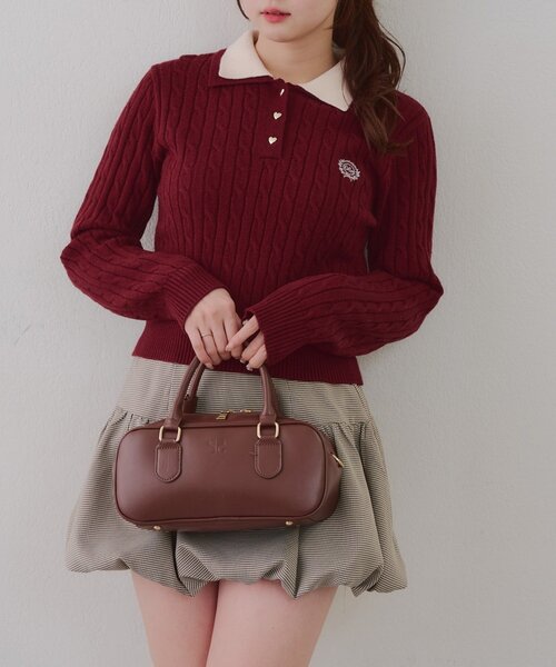 ANOTHER BRANCH OLIVE des OLIVE ニット セーター 2枚衿ケーブル