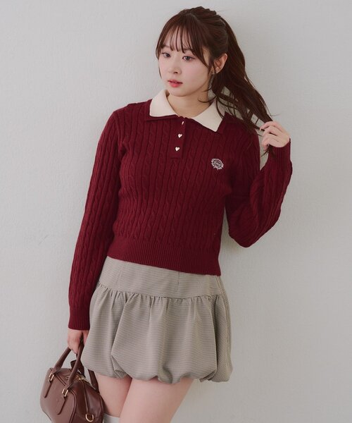 second layer ニットポロ SECOND/LAYER（セカンドレイヤー）の「＜SECOND LAYER＞ P/SWETAER