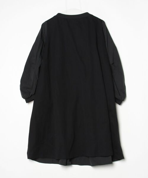 「AVIE」 長袖ワンピース 38 ブラック×ブラック レディース_画像2