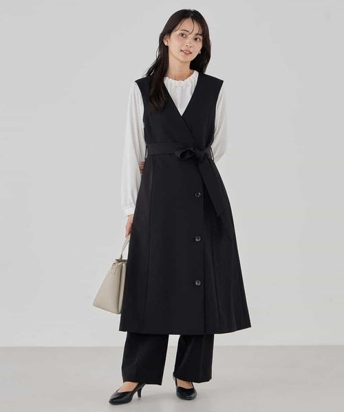 【NEW】アー・ヴェ・ヴェ（a．v．v）/【洗える/ストレッチ/セットアップ対応】ダブルクロスストレートパンツ a.v.v（アー・ヴェ・ヴェ） パンツ 「洗える/ストレッチ/セットアップ