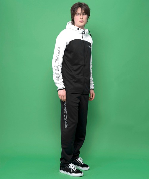 フィラ　Ｌサイズ　新品　セットアップ♩ FILA（フィラ） セットアップ L ブラック×ホワイト メンズ : ZOZOTOWN