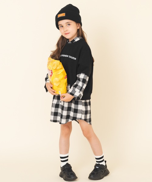 「URBAN CHERRY」 「KIDS」シャツワンピース 120cm ブラック キッズ_画像5