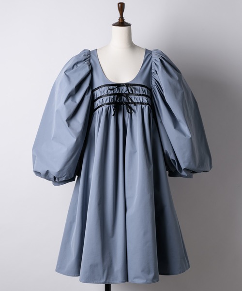 「J1U by LA BELLE ETUDE」 長袖ワンピース FREE ブラック レディース_画像2