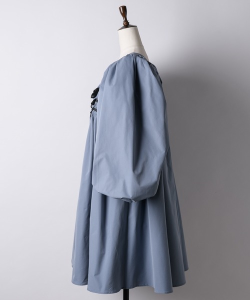 「J1U by LA BELLE ETUDE」 長袖ワンピース FREE ブラック レディース_画像3