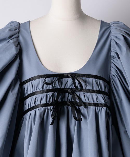 「J1U by LA BELLE ETUDE」 長袖ワンピース FREE ブラック レディース_画像5