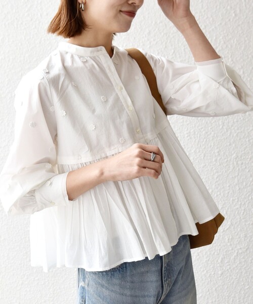 SHIPS any ブラウス シャツ 「WEB限定」SHIPS any:「洗濯機可能