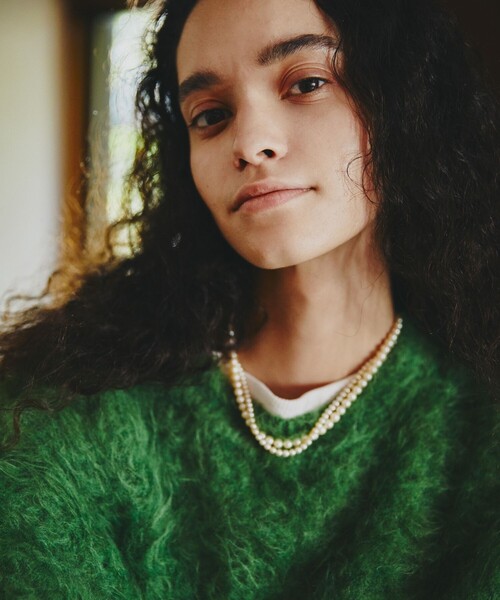 「Freada」 長袖ニット フリ- オレンジ レディース_画像3