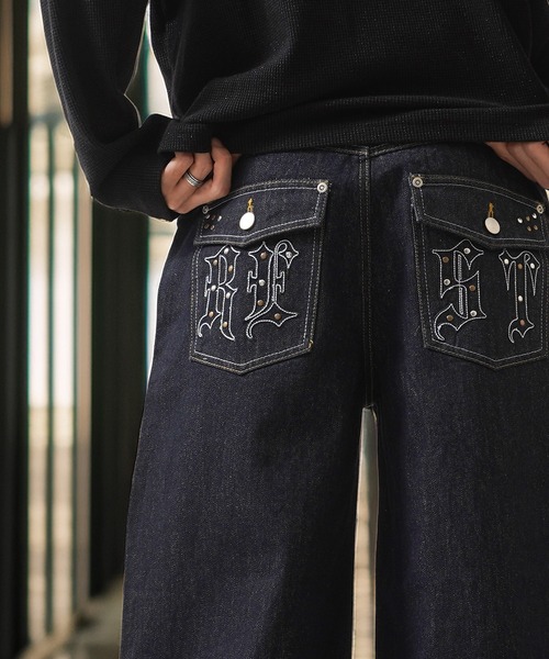 ジーンズ 13oz リベット使い リジッドデニム / Rivet-Detailed Rigid