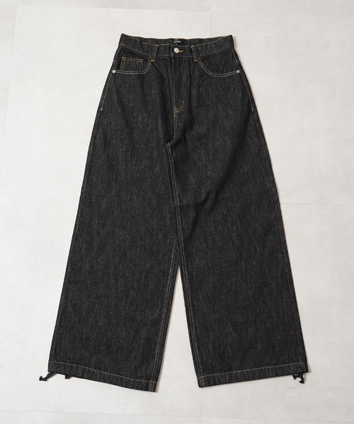 ワイドパンツ ジーンズ 13oz リベット使い リジッドデニム / Rivet